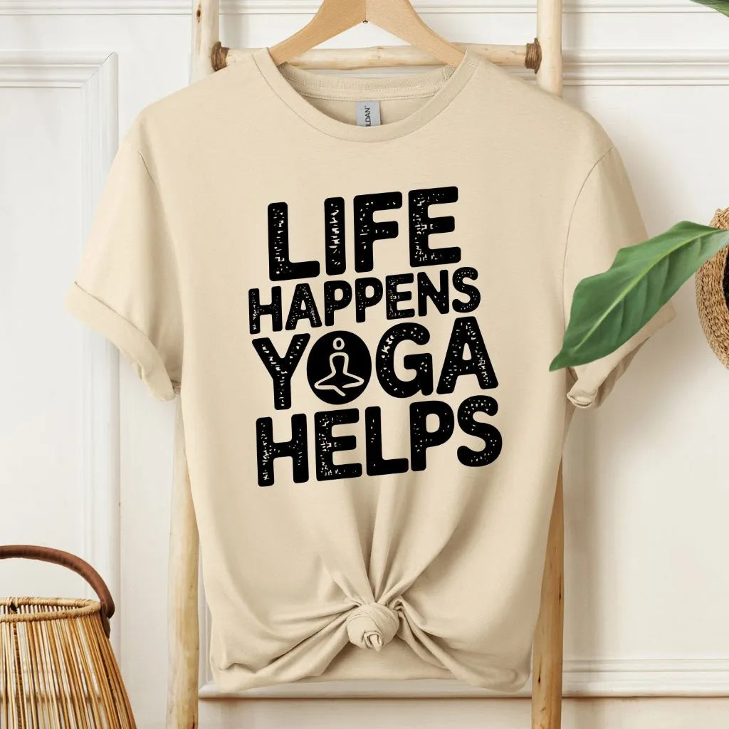 Life Happens Yoga Helps Motivational T-Shirt!