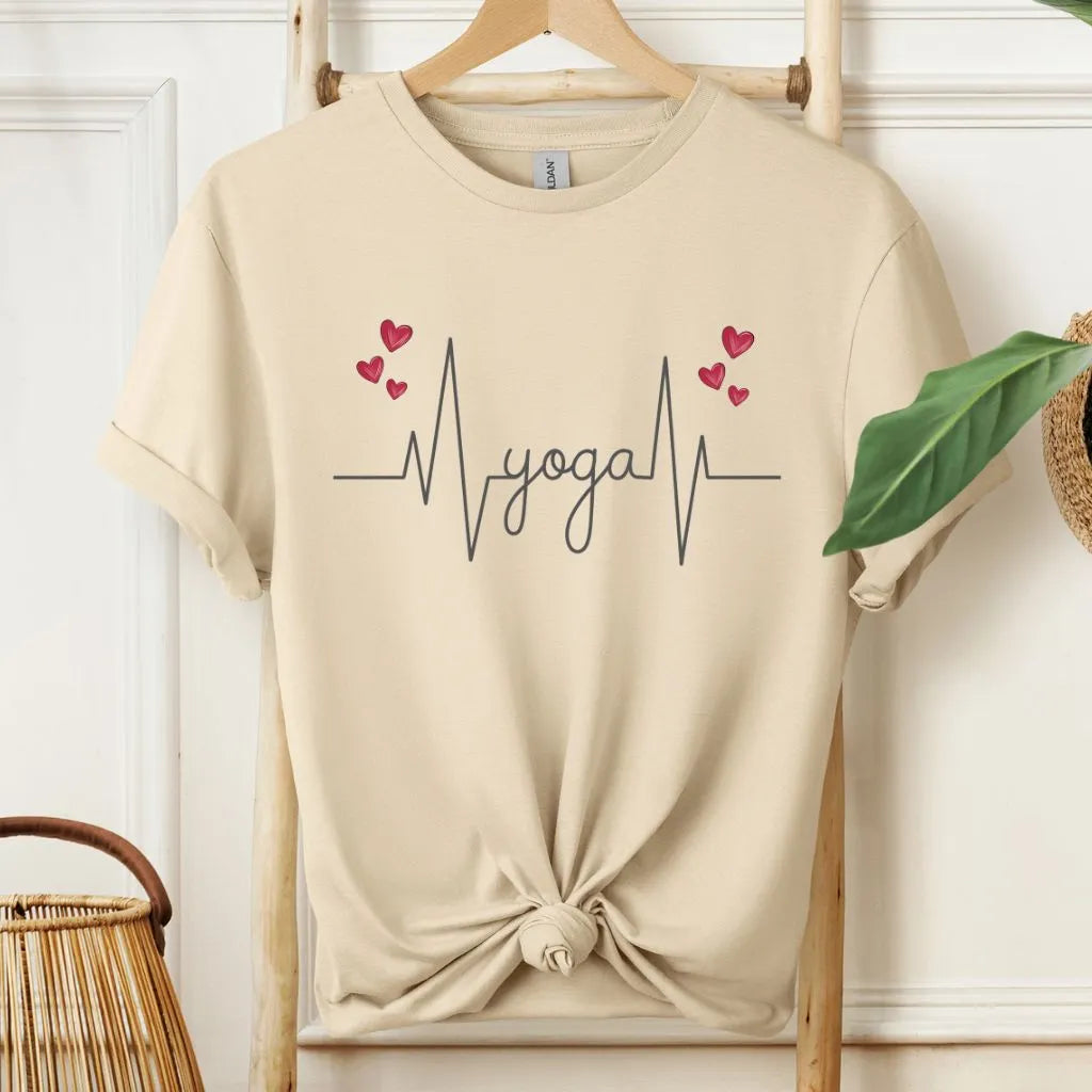 Cute Yoga in My Heartbeat T-Shirt!