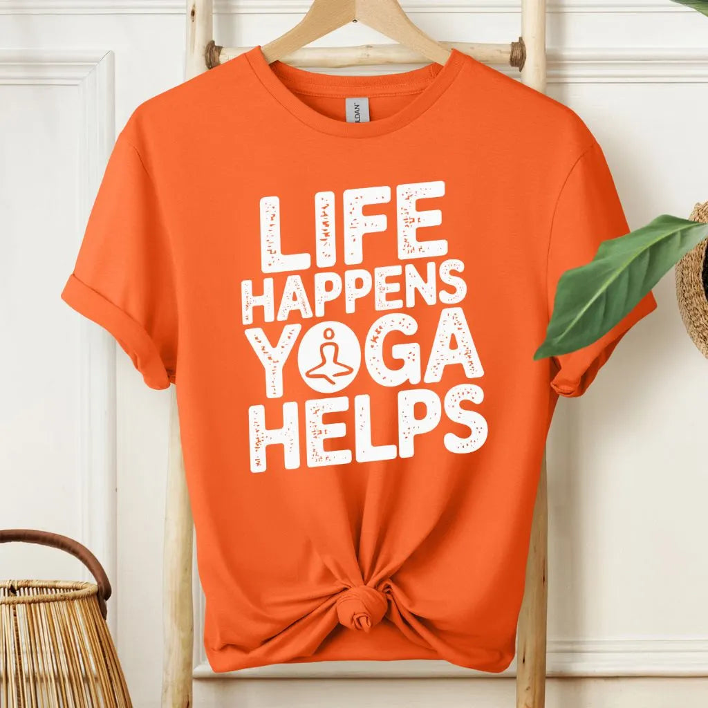 Life Happens Yoga Helps Motivational T-Shirt!
