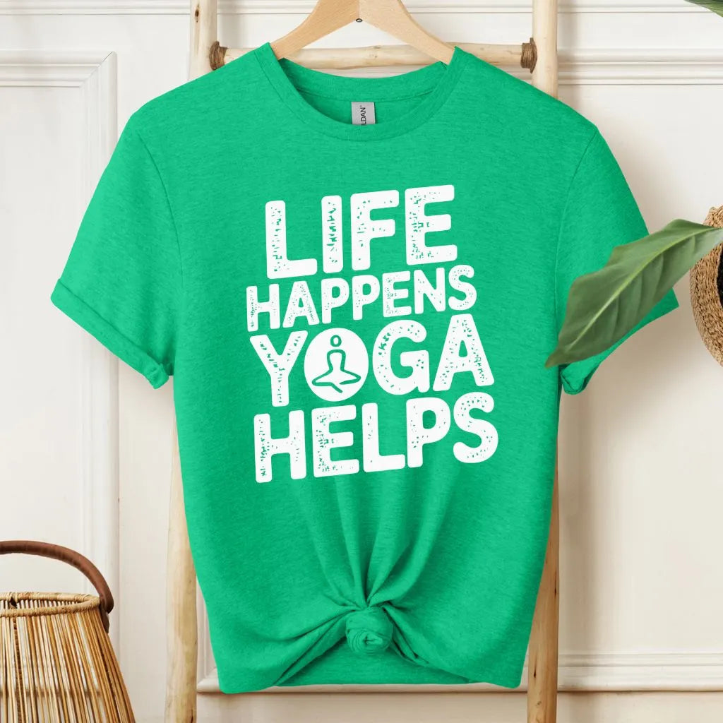Life Happens Yoga Helps Motivational T-Shirt!