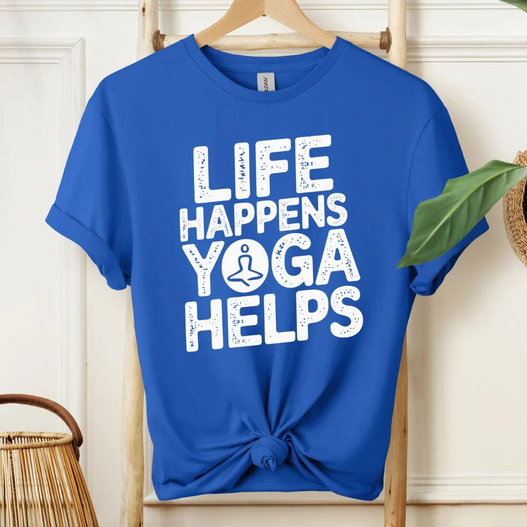 Life Happens Yoga Helps Motivational T-Shirt!