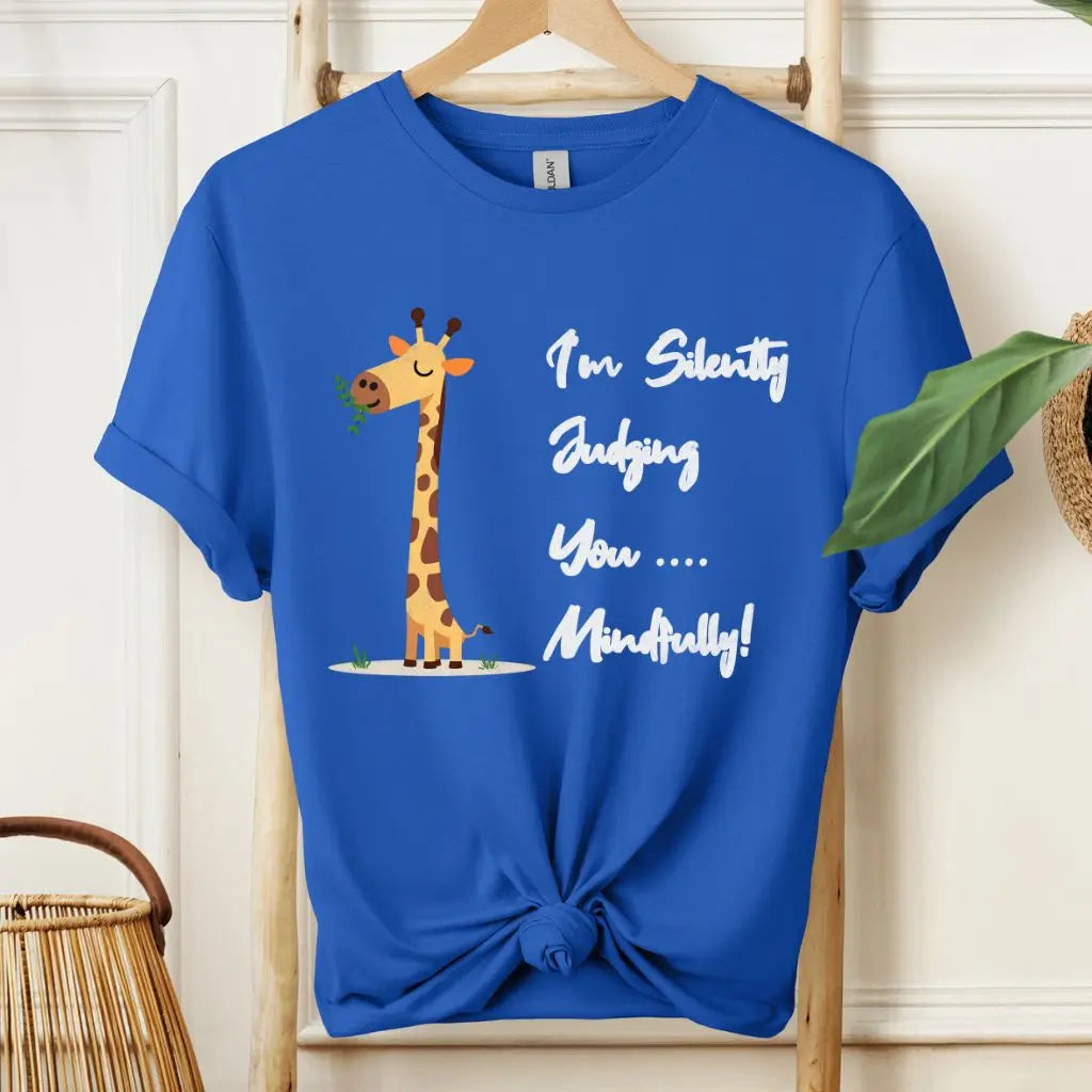 Funny Silently Judging You Mindfully Yoga T-Shirt