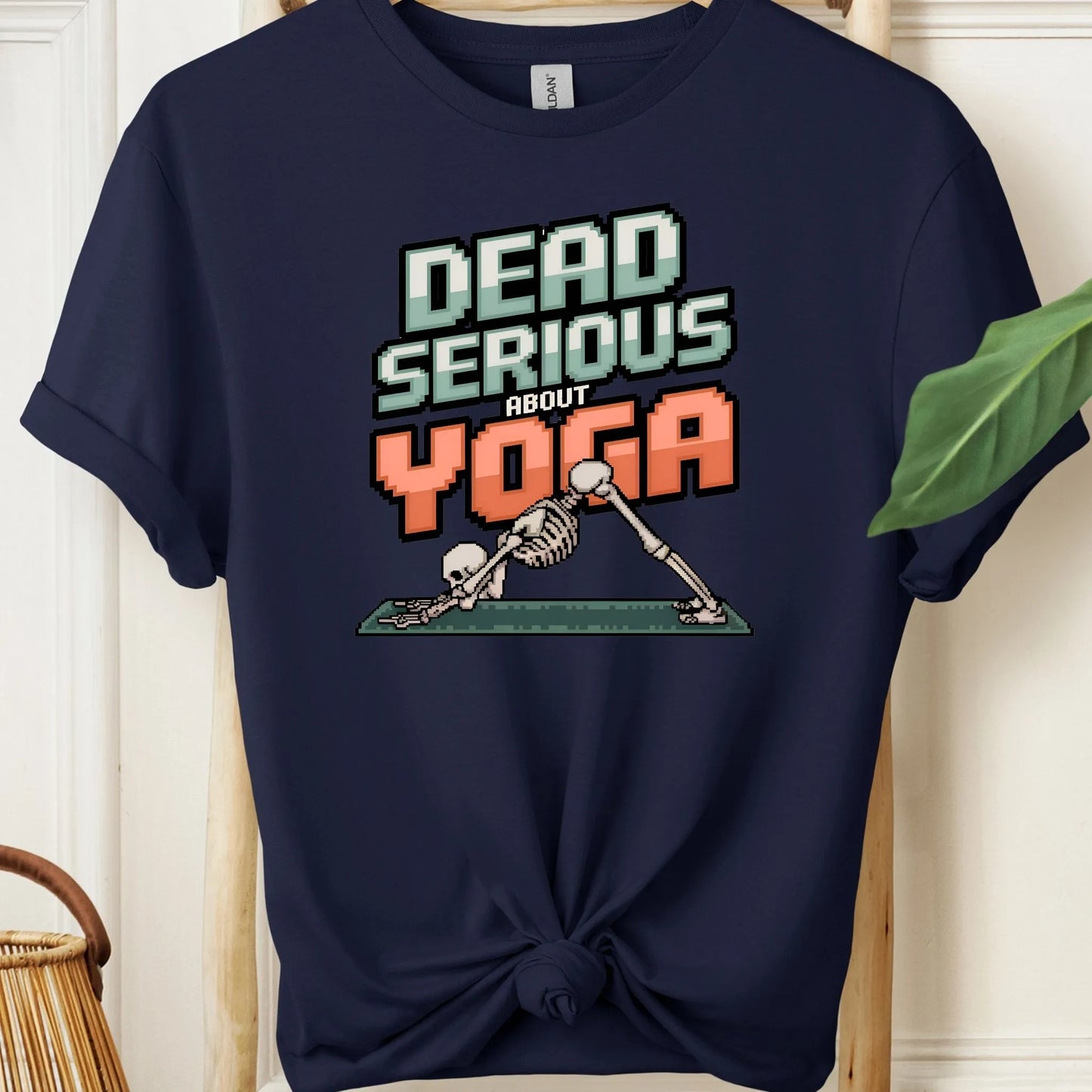 Dead Serious About Yoga Pixel Art Style T-Shirt!
