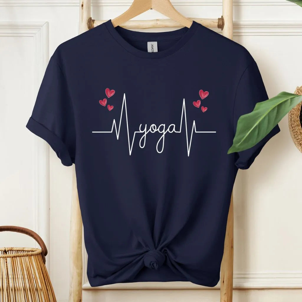 Cute Yoga in My Heartbeat T-Shirt!
