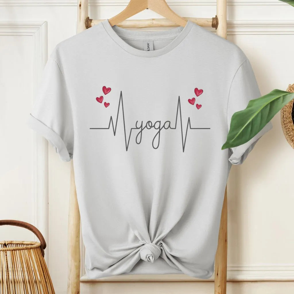 Cute Yoga in My Heartbeat T-Shirt!