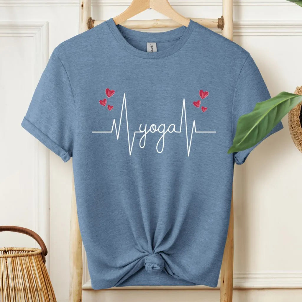 Cute Yoga in My Heartbeat T-Shirt!