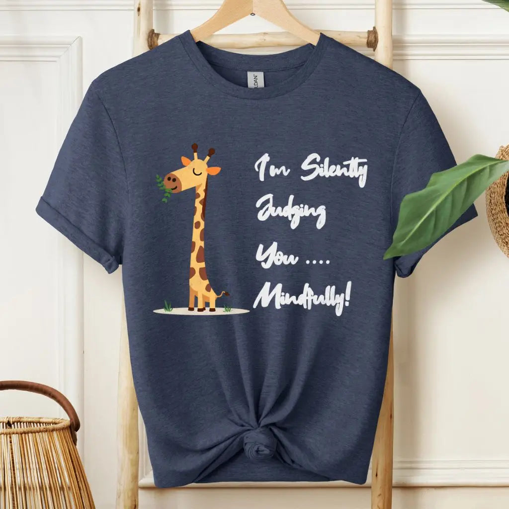 Funny Silently Judging You Mindfully Yoga T-Shirt