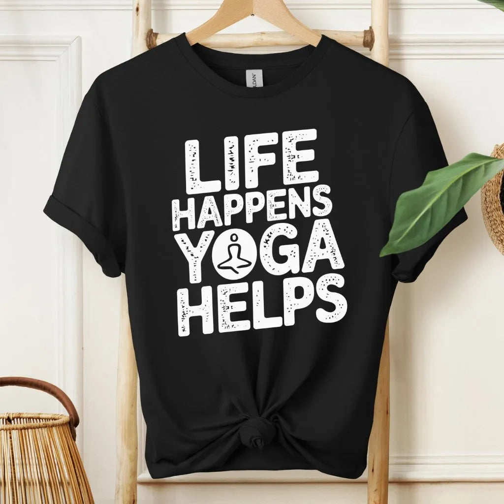 Life Happens Yoga Helps Motivational T-Shirt!