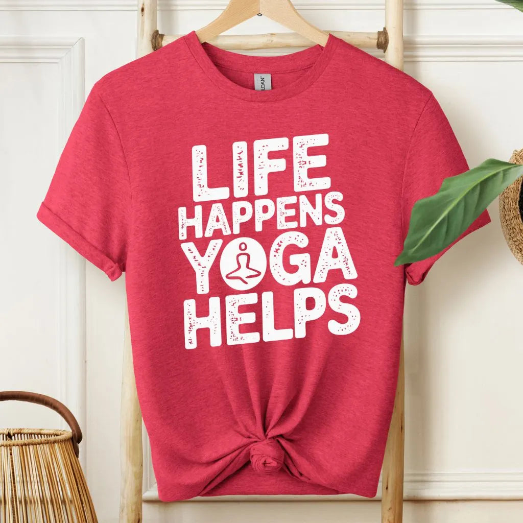Life Happens Yoga Helps Motivational T-Shirt!