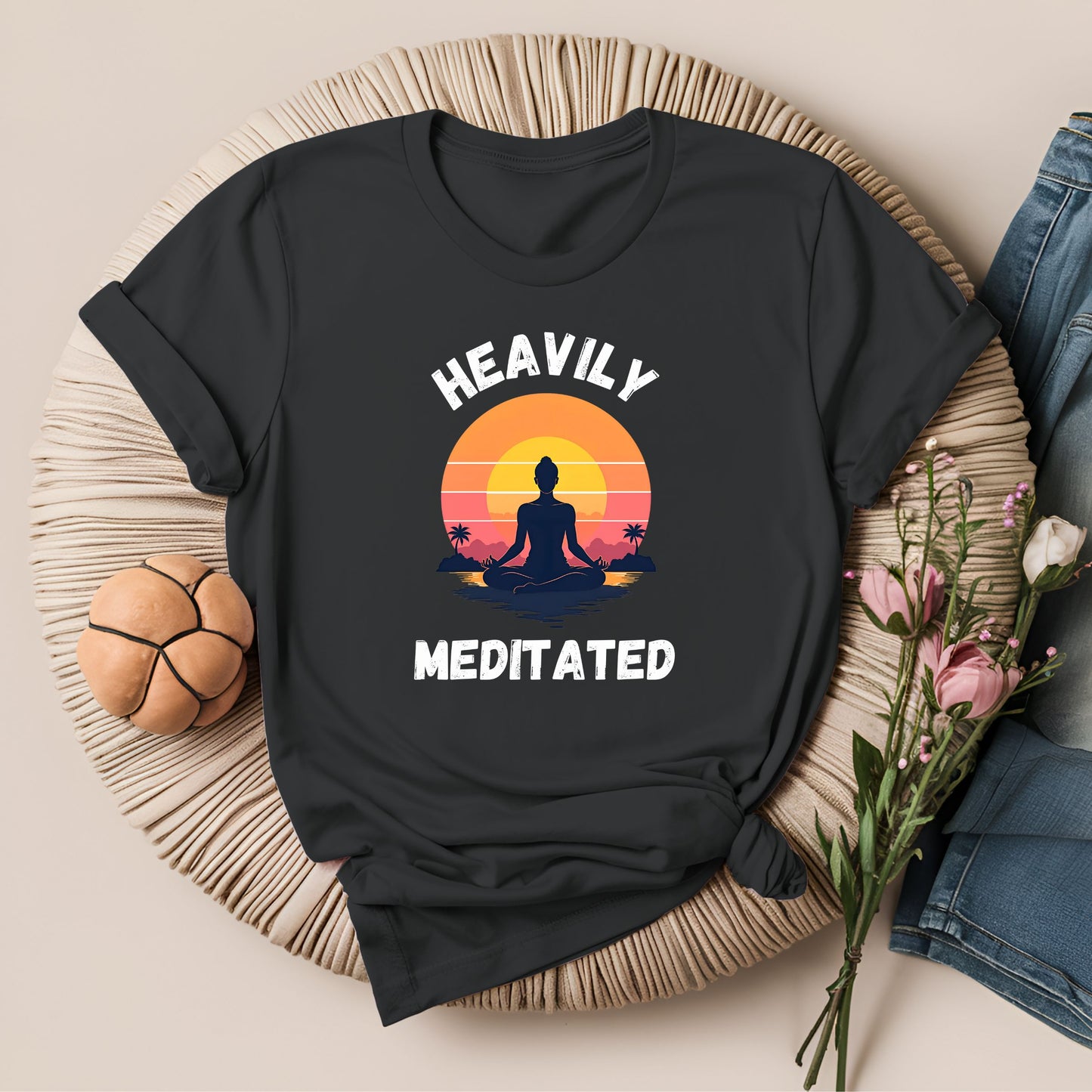 Heavily Meditated Retro Style Zen T-Shirt