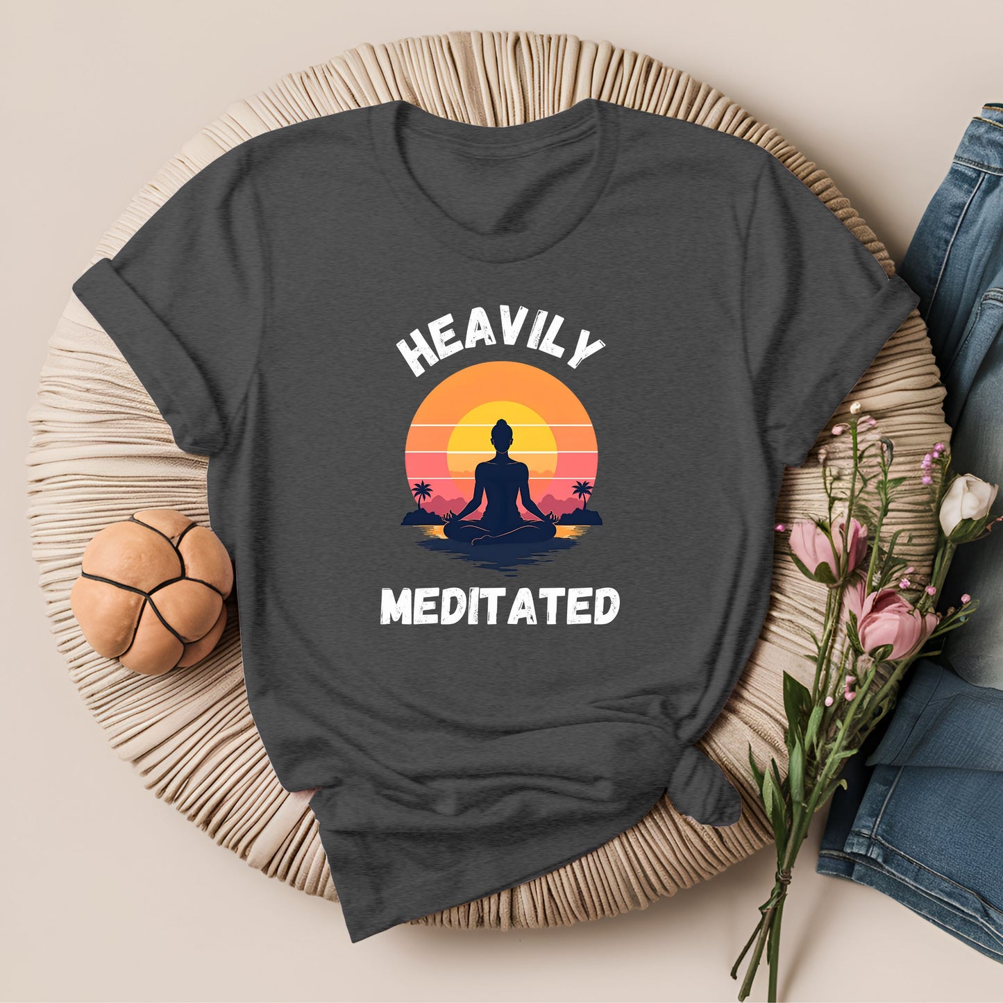 Heavily Meditated Retro Style Zen T-Shirt