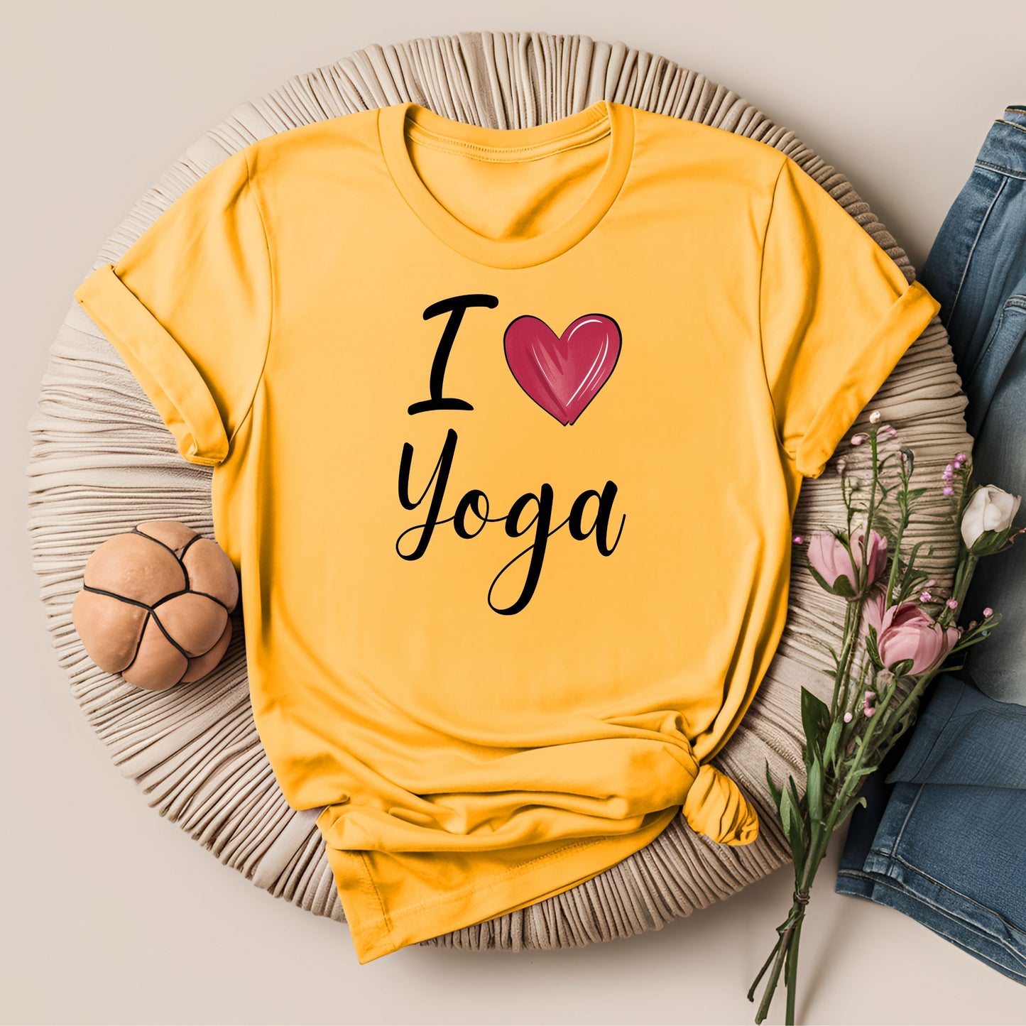Cute I Love Yoga ❤️ T-Shirt!