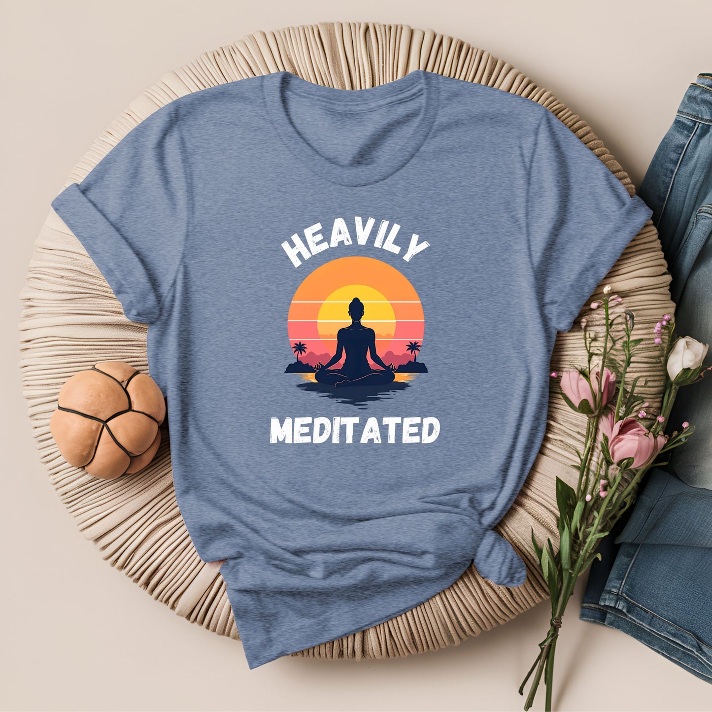 Heavily Meditated Retro Style Zen T-Shirt