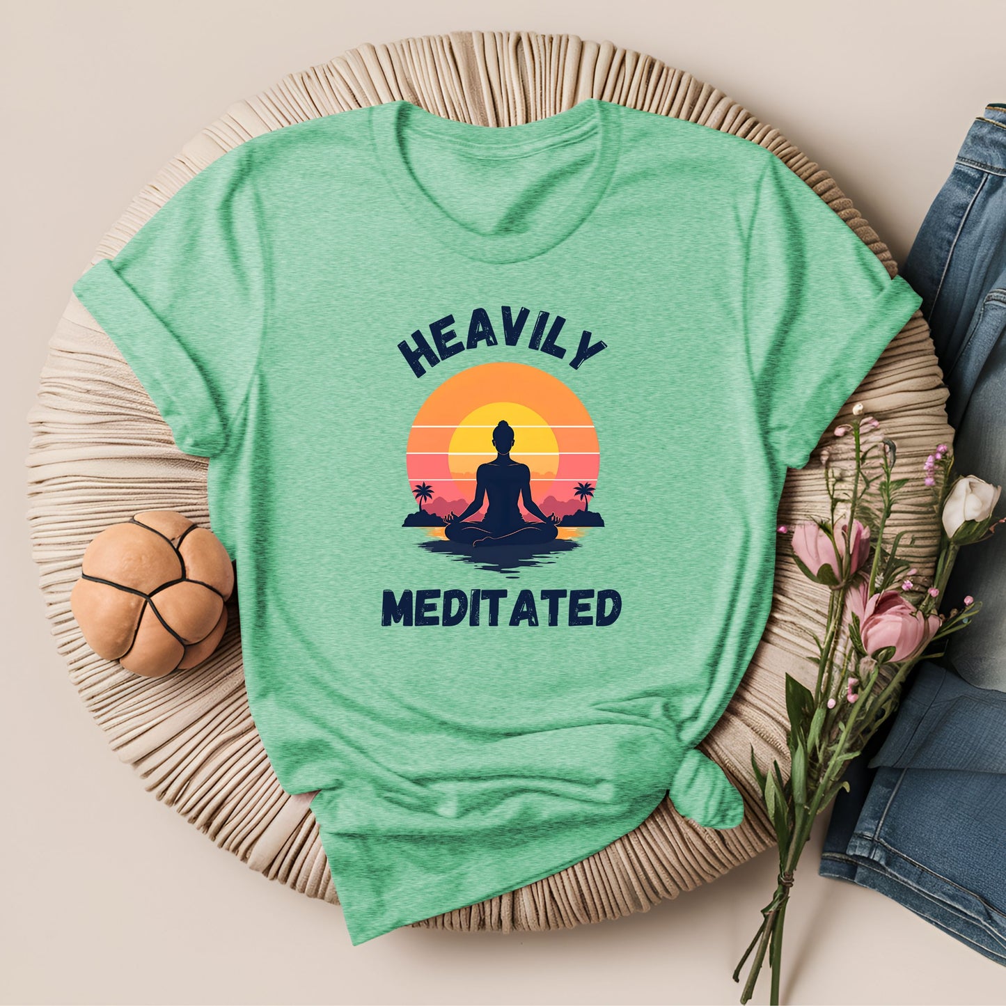 Heavily Meditated Retro Style Zen T-Shirt