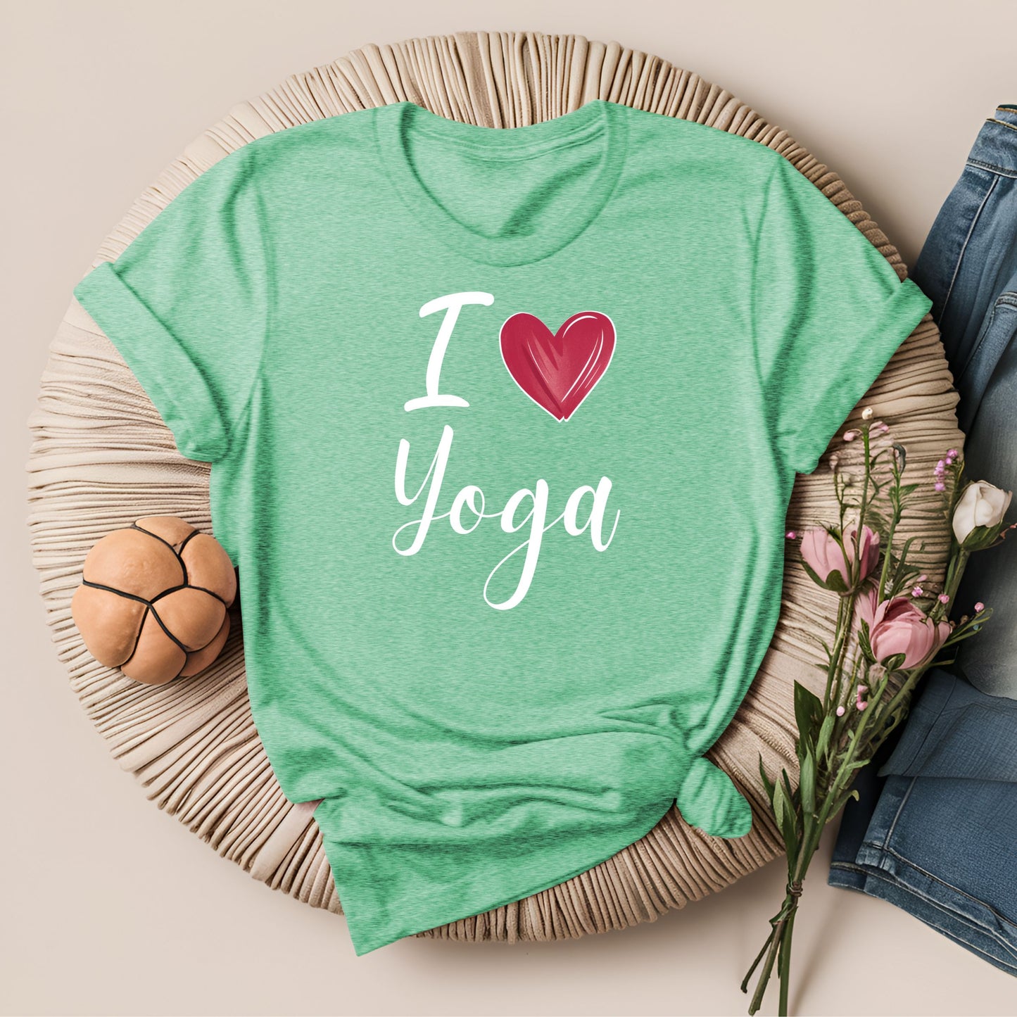 Cute I Love Yoga ❤️ T-Shirt!