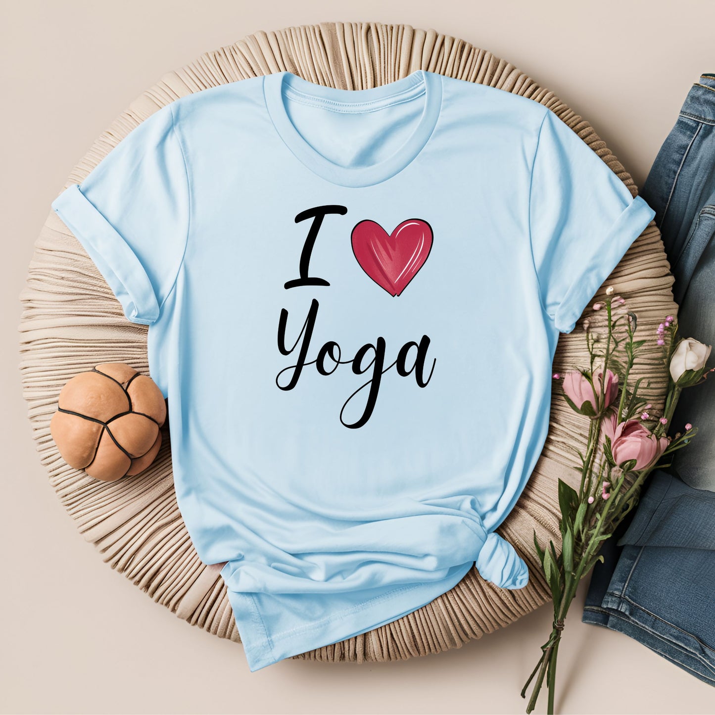 Cute I Love Yoga ❤️ T-Shirt!