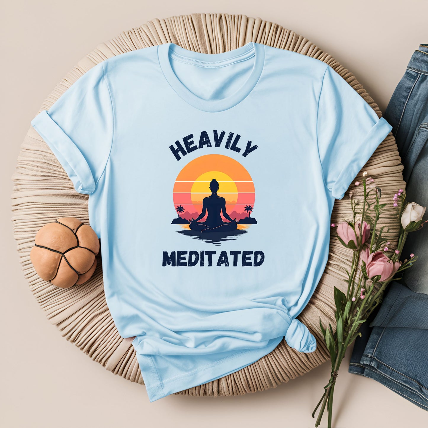 Heavily Meditated Retro Style Zen T-Shirt