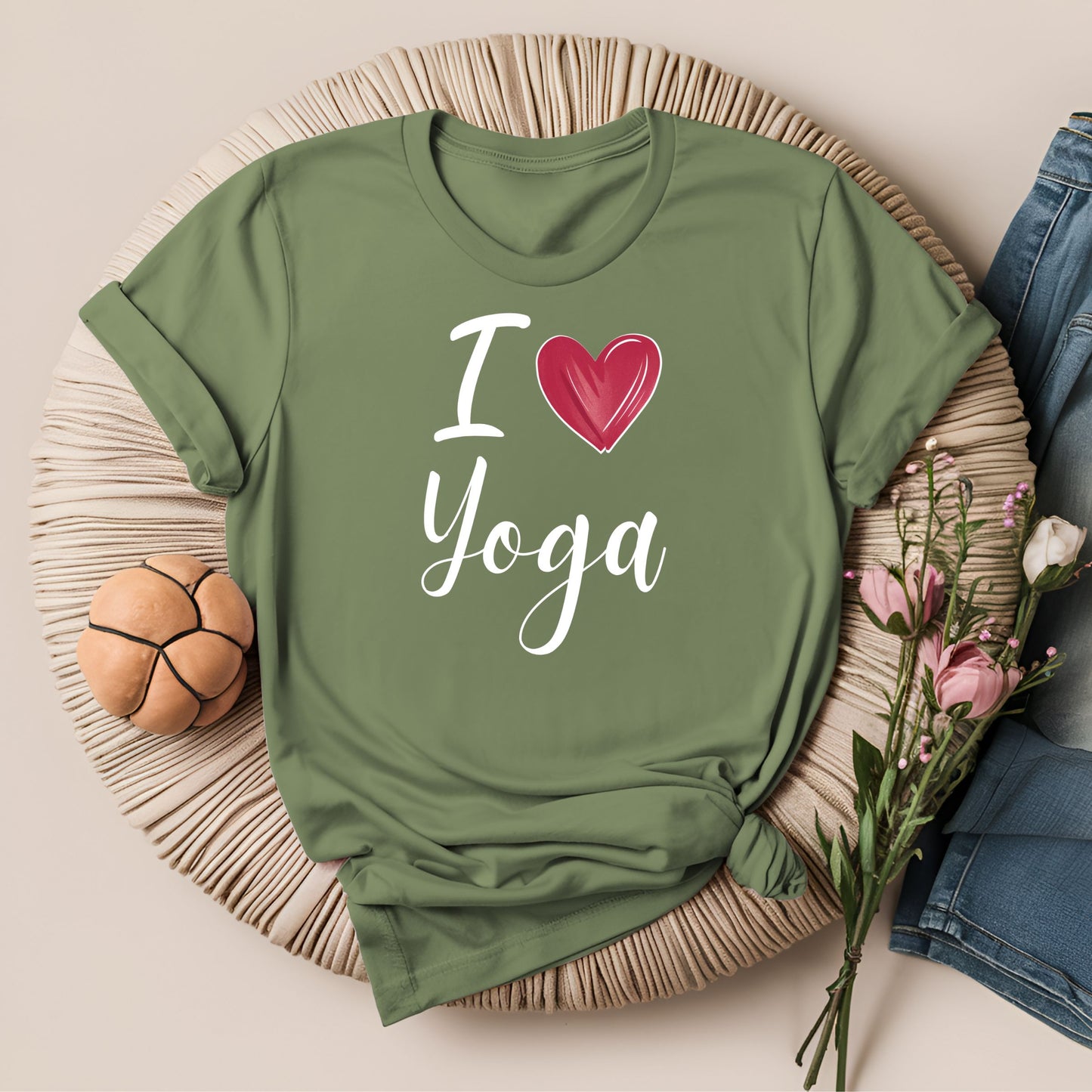 Cute I Love Yoga ❤️ T-Shirt!