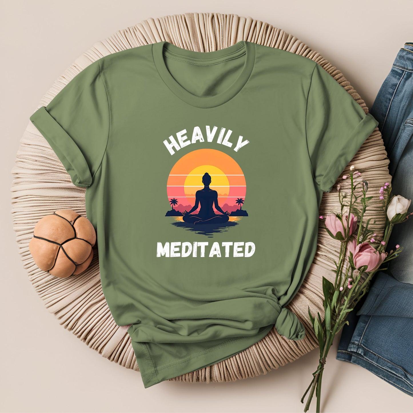 Heavily Meditated Retro Style Zen T-Shirt