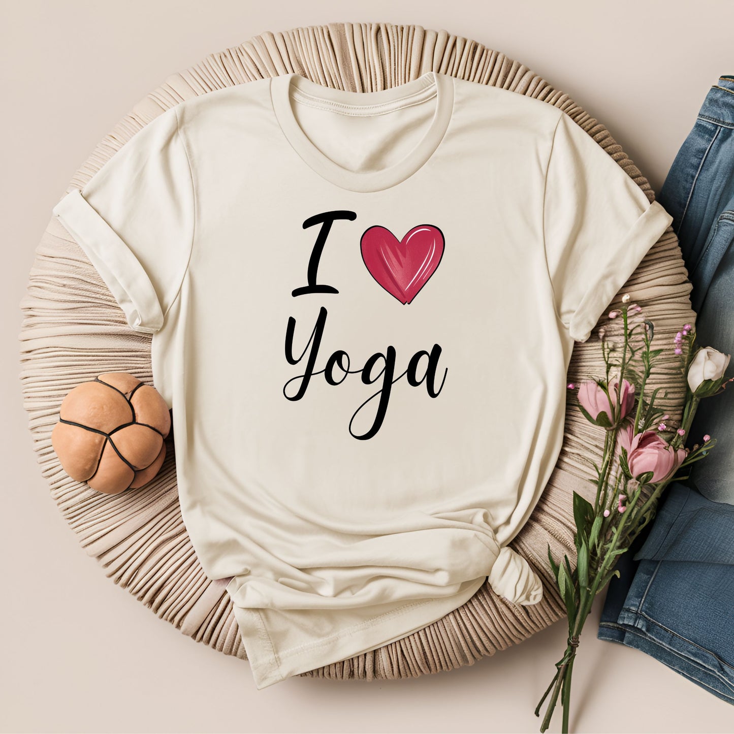 Cute I Love Yoga ❤️ T-Shirt!