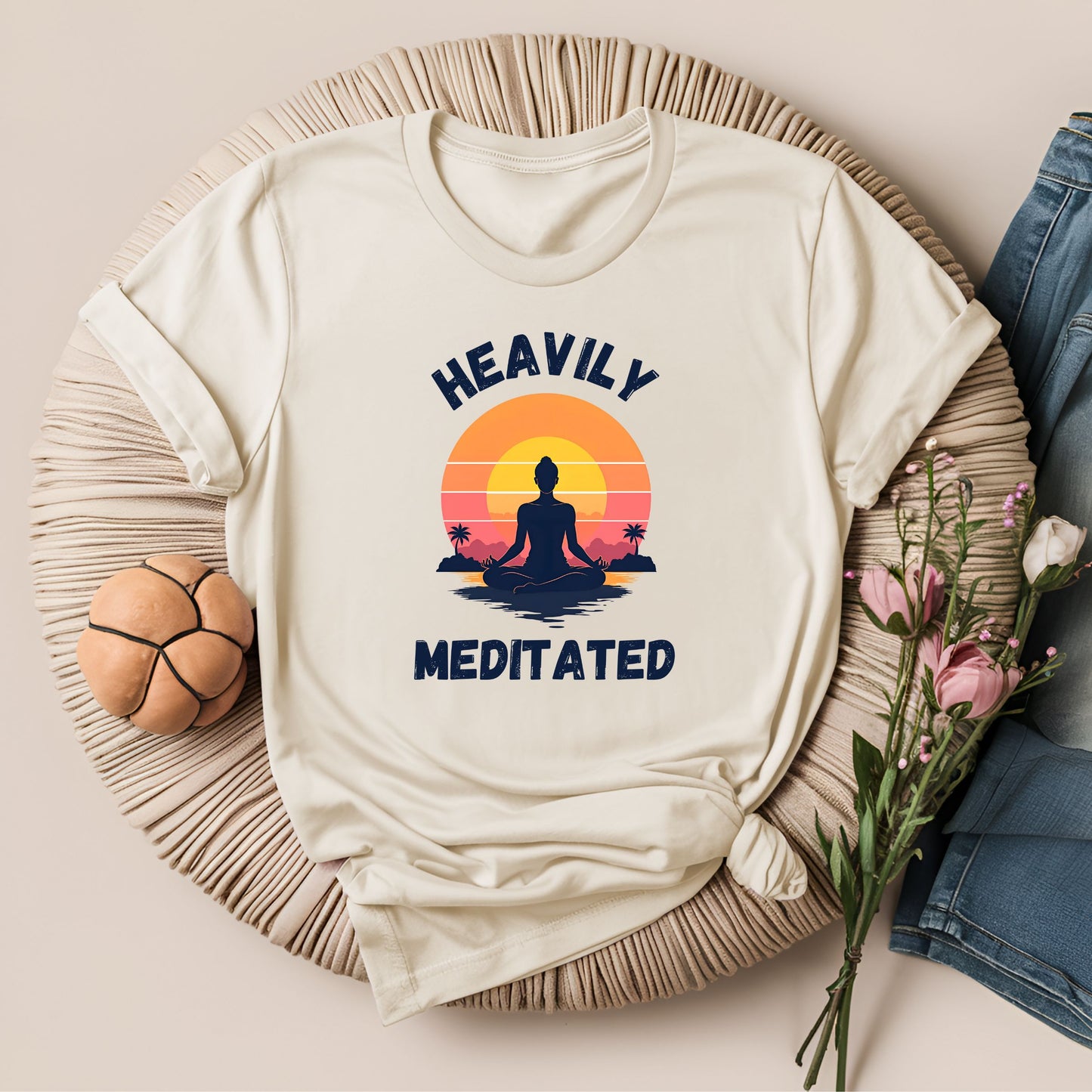 Heavily Meditated Retro Style Zen T-Shirt