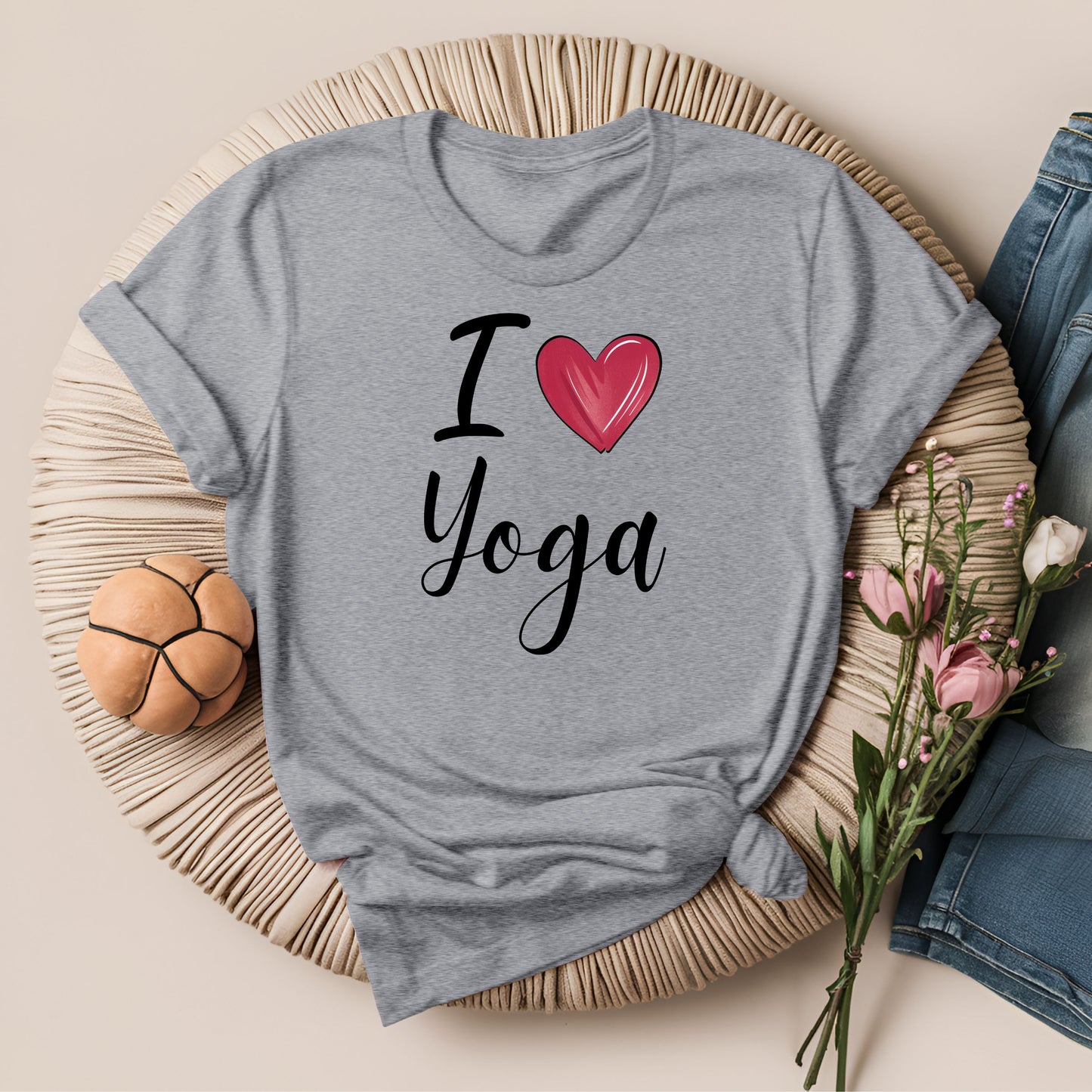 Cute I Love Yoga ❤️ T-Shirt!