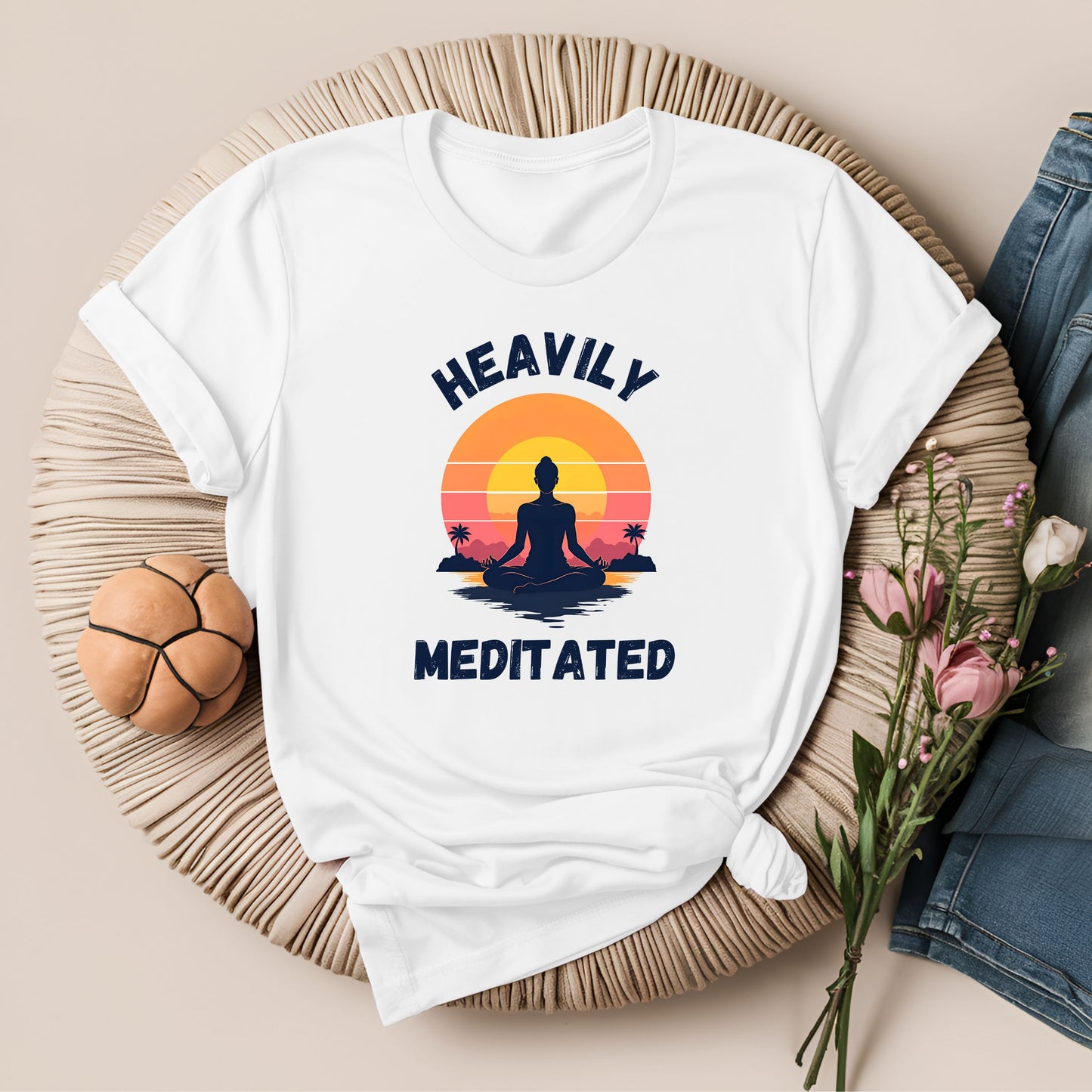 Heavily Meditated Retro Style Zen T-Shirt