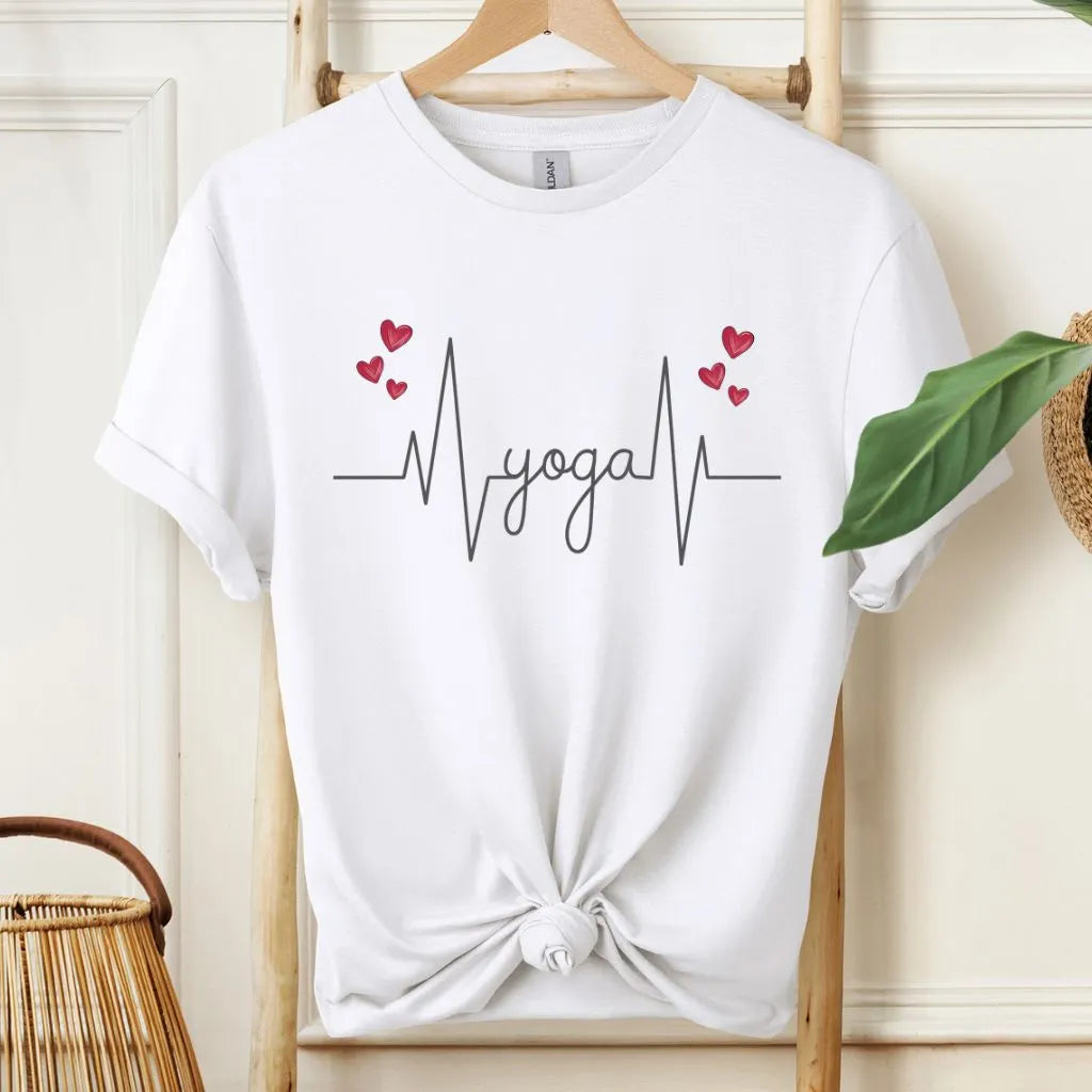Cute Yoga in My Heartbeat T-Shirt!