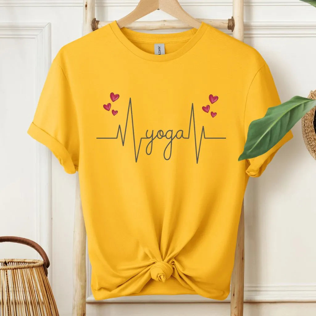 Cute Yoga in My Heartbeat T-Shirt!