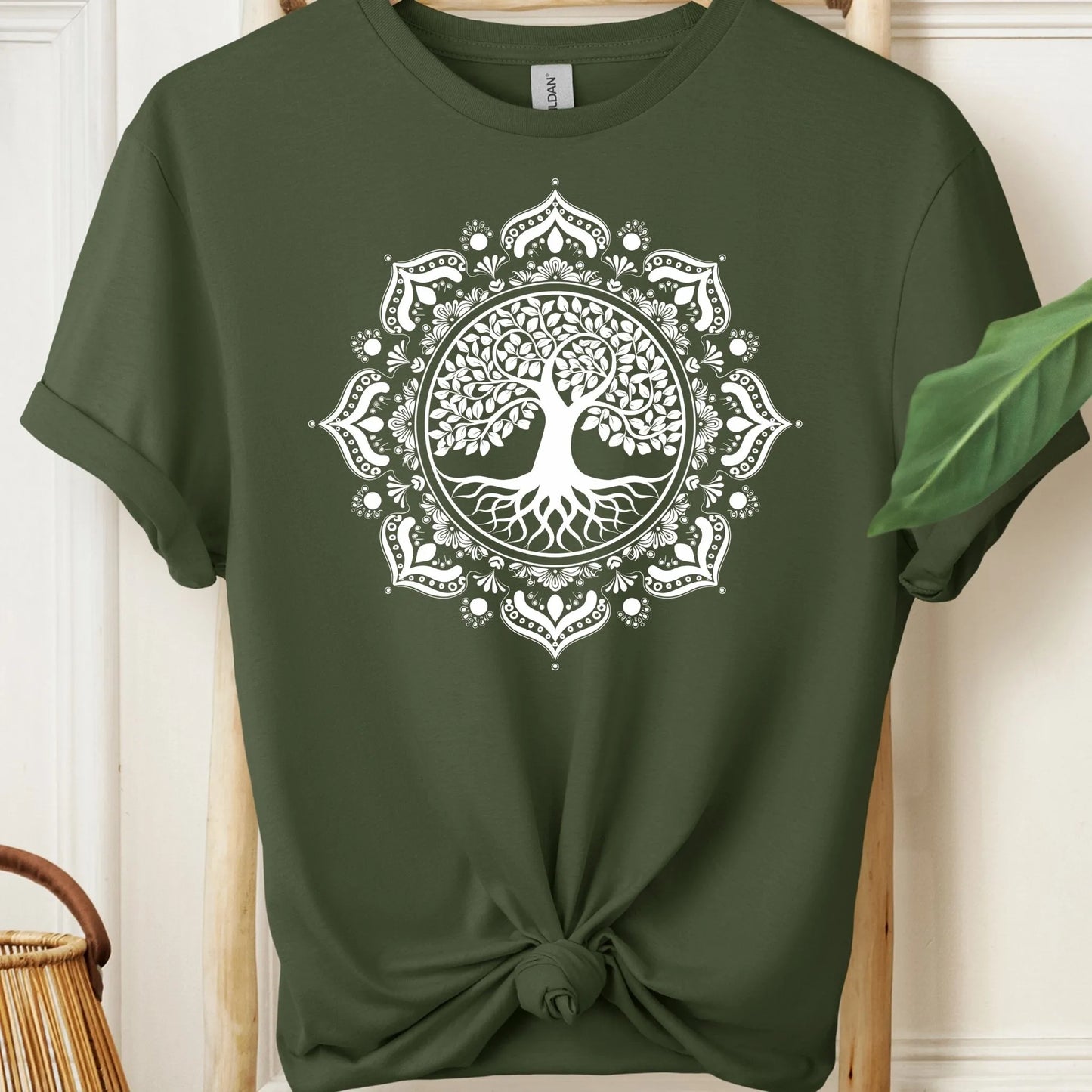 Boho Style Mandala With Tree of Life Meditation T-Shirt!