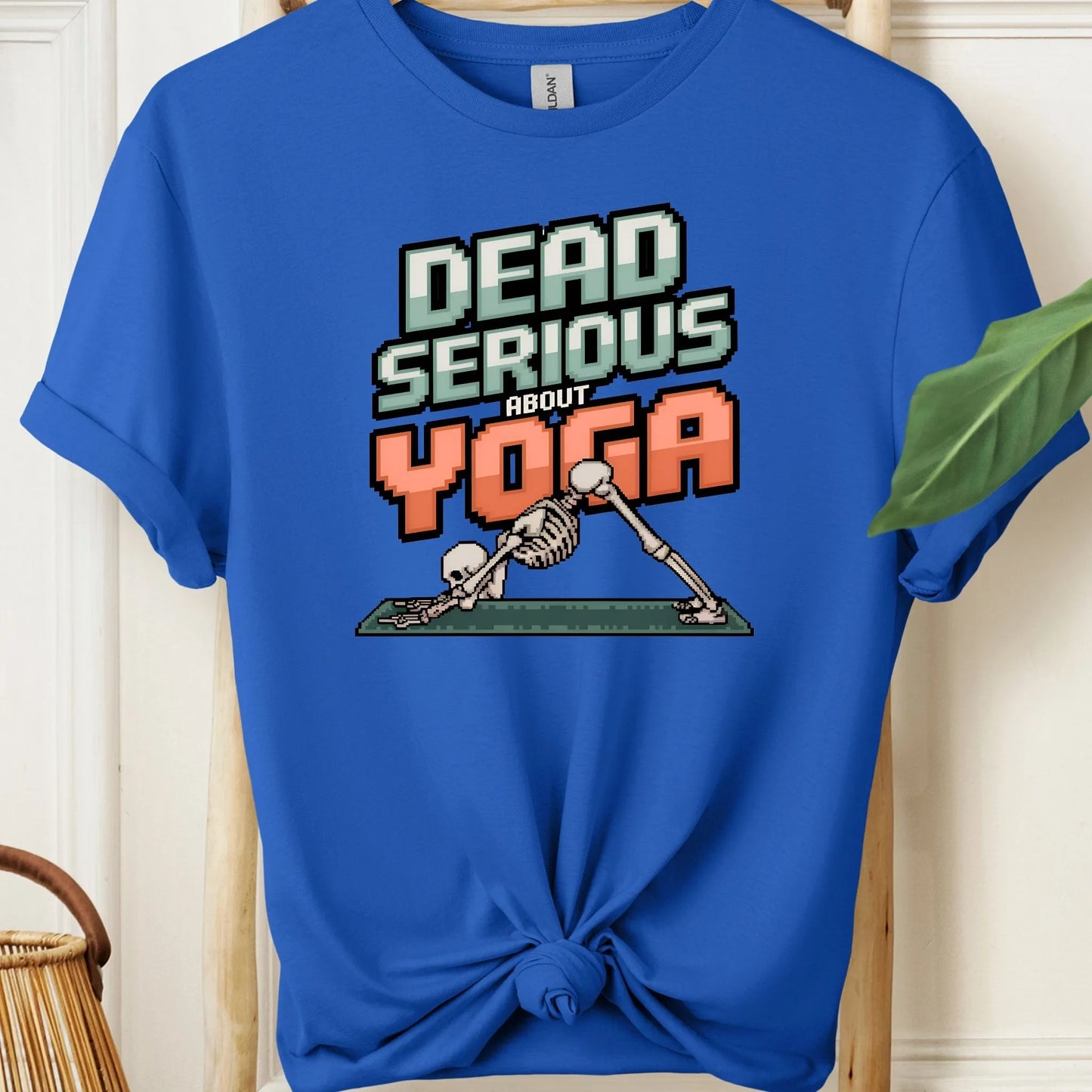 Dead Serious About Yoga Pixel Art Style T-Shirt!