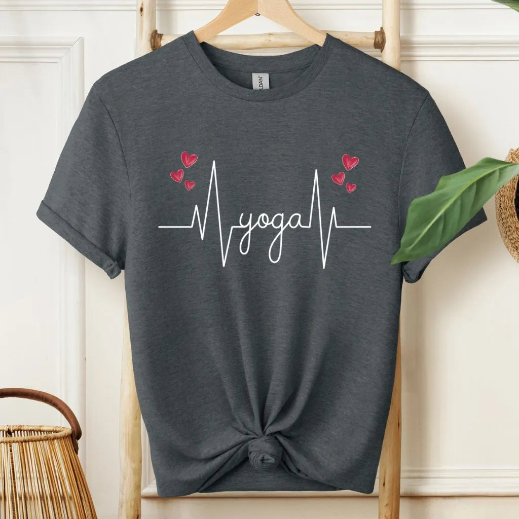 Cute Yoga in My Heartbeat T-Shirt!
