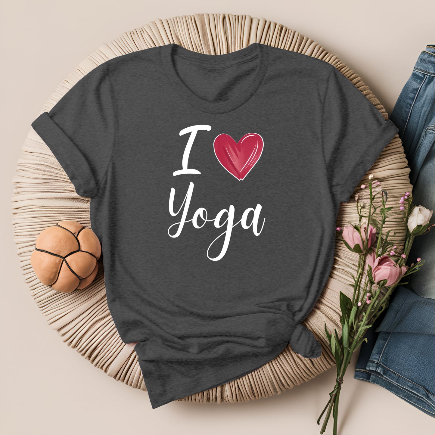 Cute I Love Yoga ❤️ T-Shirt!