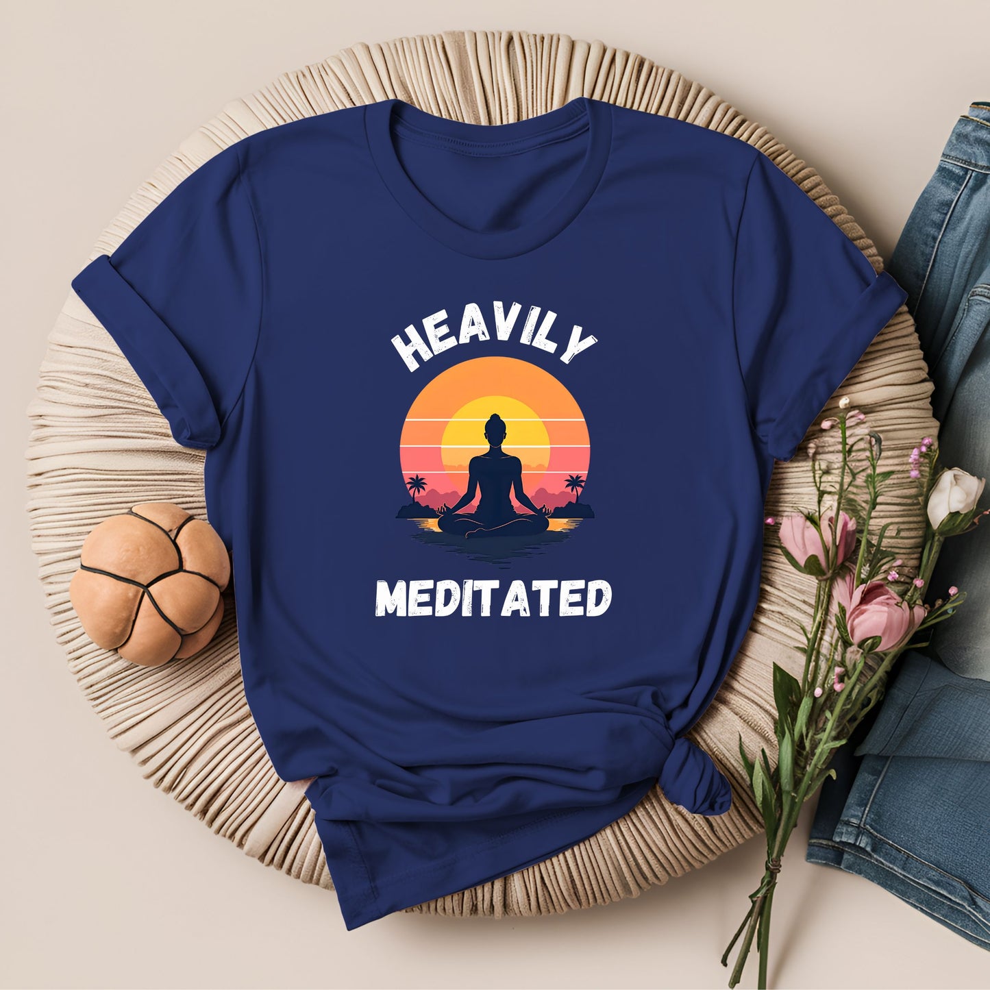 Heavily Meditated Retro Style Zen T-Shirt