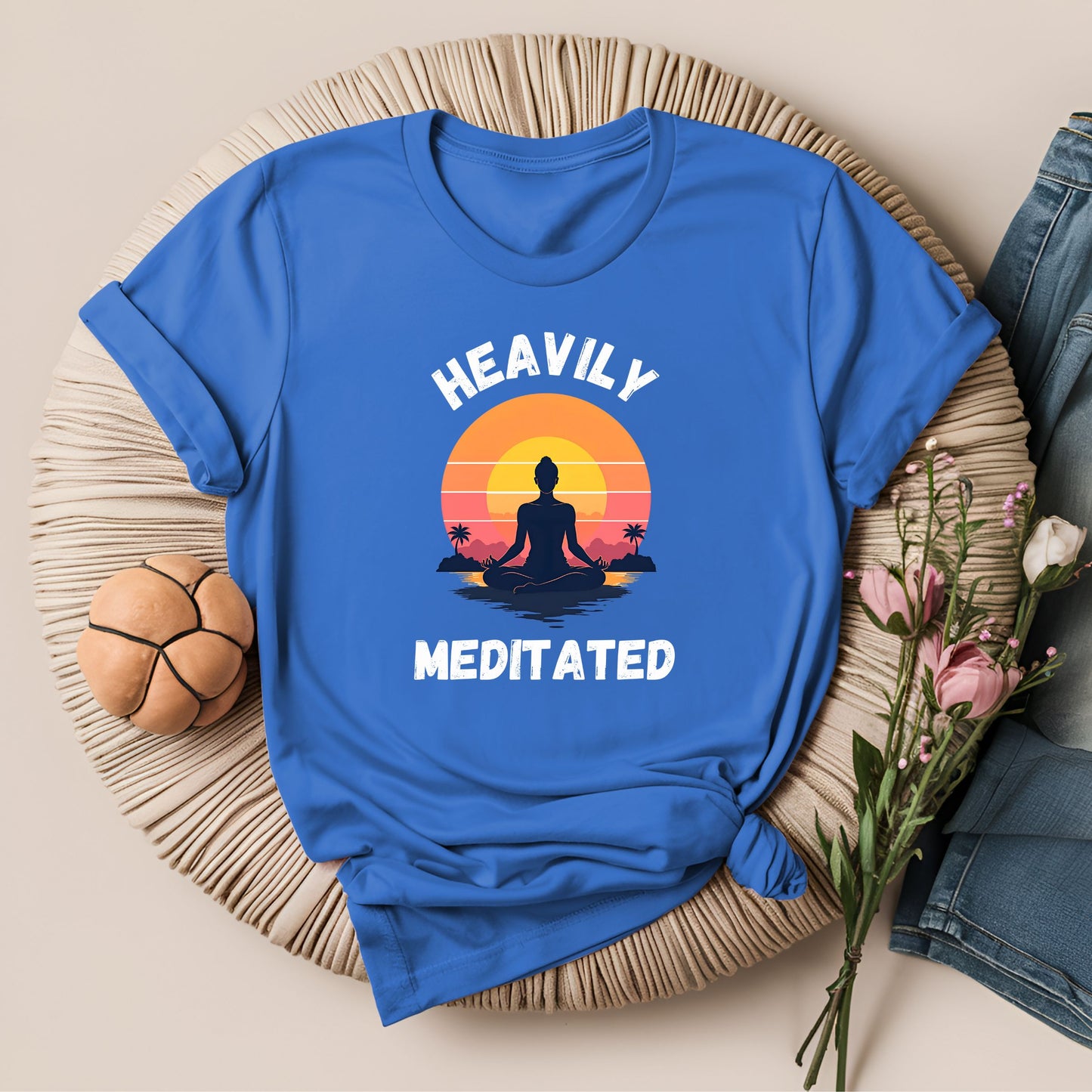 Heavily Meditated Retro Style Zen T-Shirt